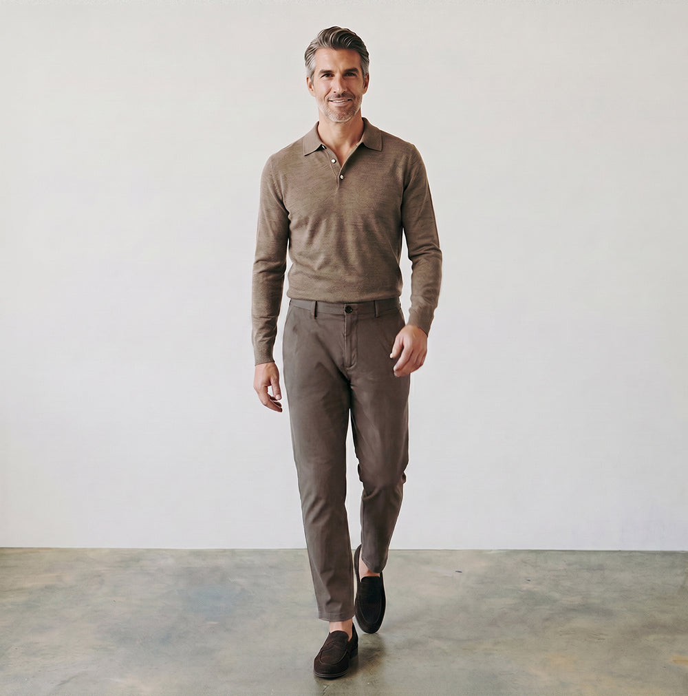Brigati Summer Pant Terra men's lightweight Italian trousers taupe brown